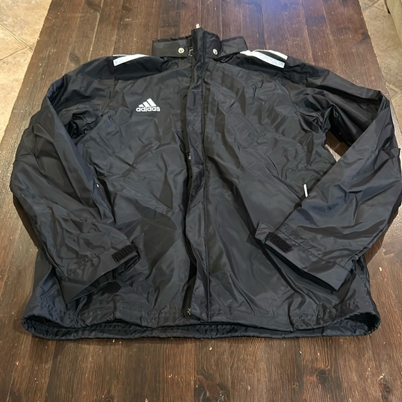 NWT Adidas Kid’s Black Windbreaker Size M